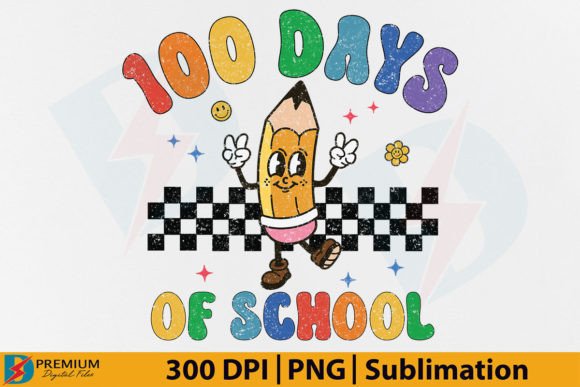 100 Days of School SVG, Retro 100th Day