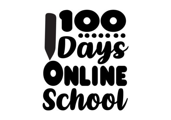 100 Days Online School SVG Graphics