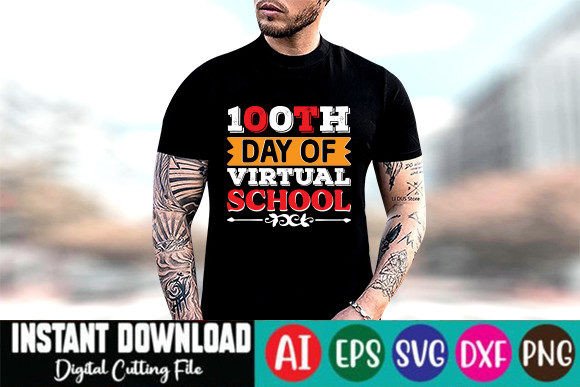 100th Day of Virtual School Graphics