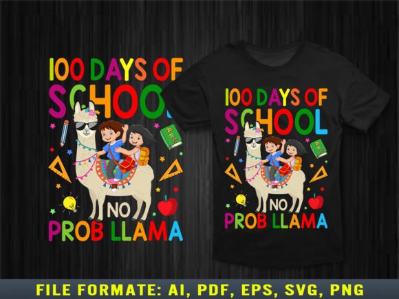 100th Days of School No Llama T-shirt