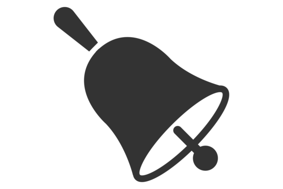 Bell Black Icon. School Ring Symbol. Graphics