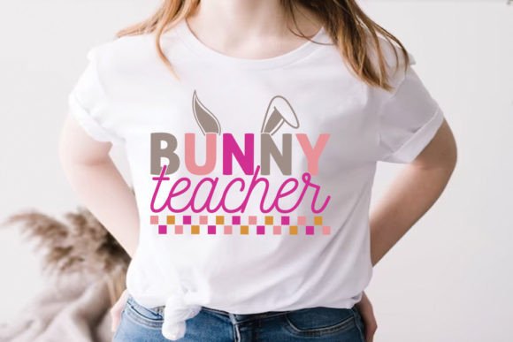 Easter Teacher SVG Design, Bunny Teacher