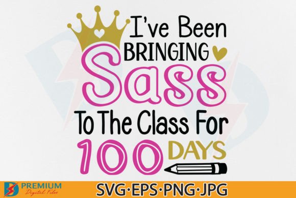 Girl 100 Days of School SVG PNG, 100th