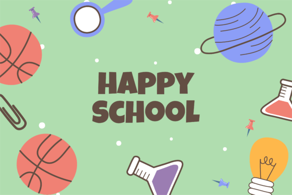 Green Background School Stationary Graphics