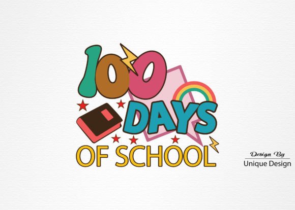 Happy 100 Days of School Sublimation Graphics
