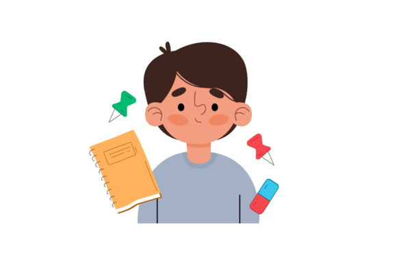 Illustration Flat Boys People School Graphics
