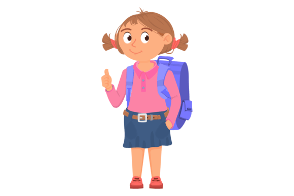 Little School Girl Character: Graphics and Illustrations for Crafters