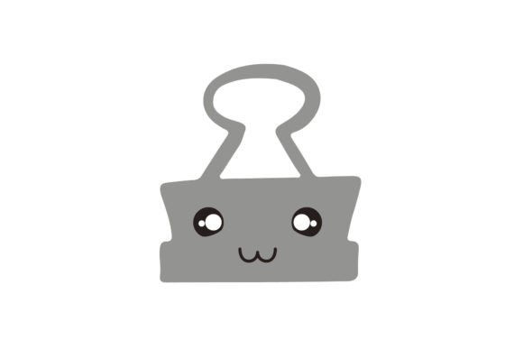 School Binder Clips Kawai Sticker Icon Graphics