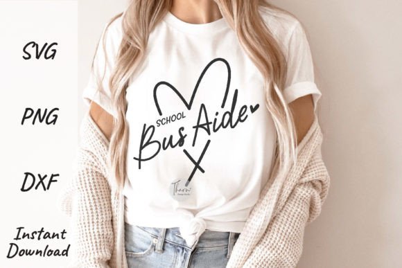 School Bus Aide Svg Graphics for T-Shirt Designs