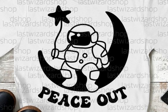 Space Peace Out SVG: A Cosmic Graphic Asset for Local Business Branding