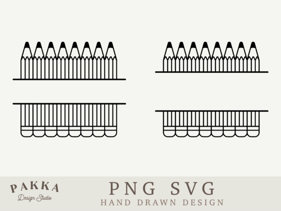 Teacher Pencil Frame Svg Bundle: Graphics & Print Templates