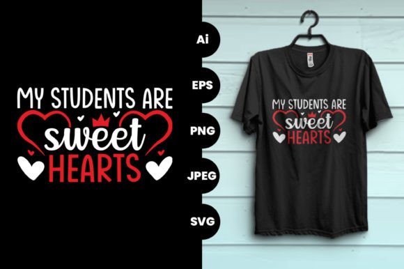 Teacher Valentine Day T-shirt Design