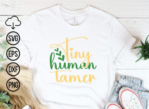 Tiny Human Tamer, Teacher Svg Bundle: Graphics & T-Shirt Designs